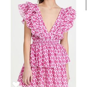 PINK AND WHITE SEMI DRESS